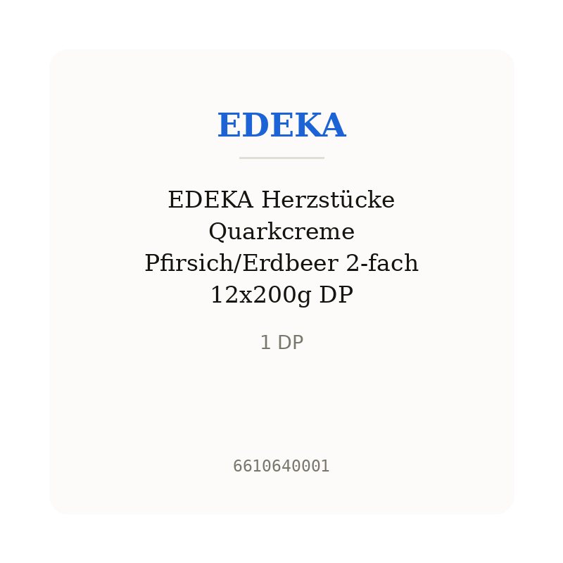 EDEKA Herzstücke Quarkcreme Pfirsich/Erdbeer 2-fach 12x200g DP