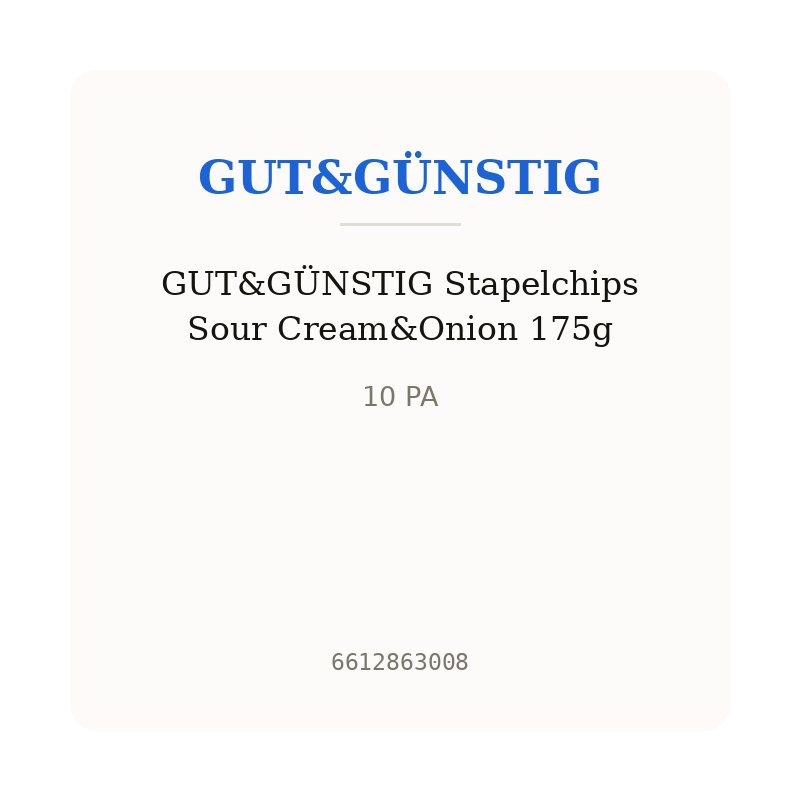 GUT&GÜNSTIG Stapelchips Sour Cream&Onion 175g