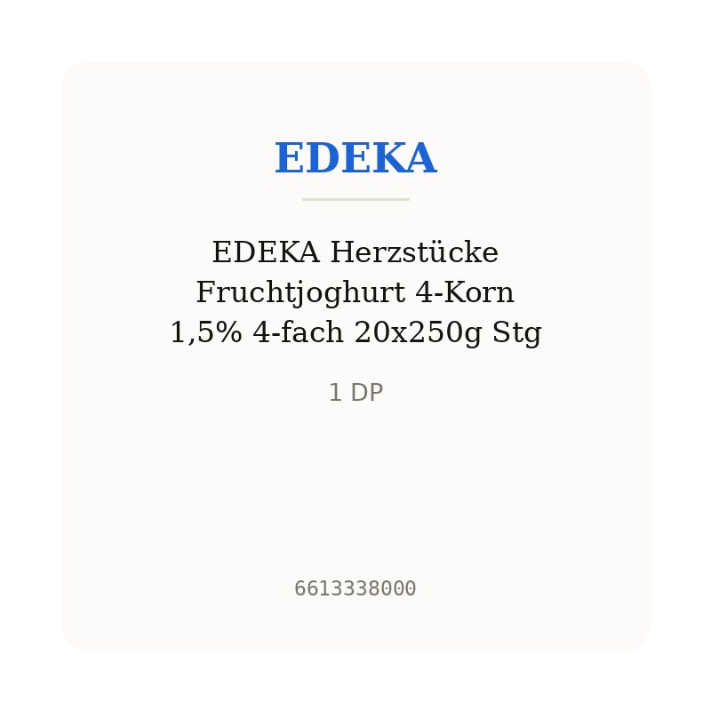 EDEKA Herzstücke Fruchtjoghurt 4-Korn 1,5% 4-fach 20x250g Stg