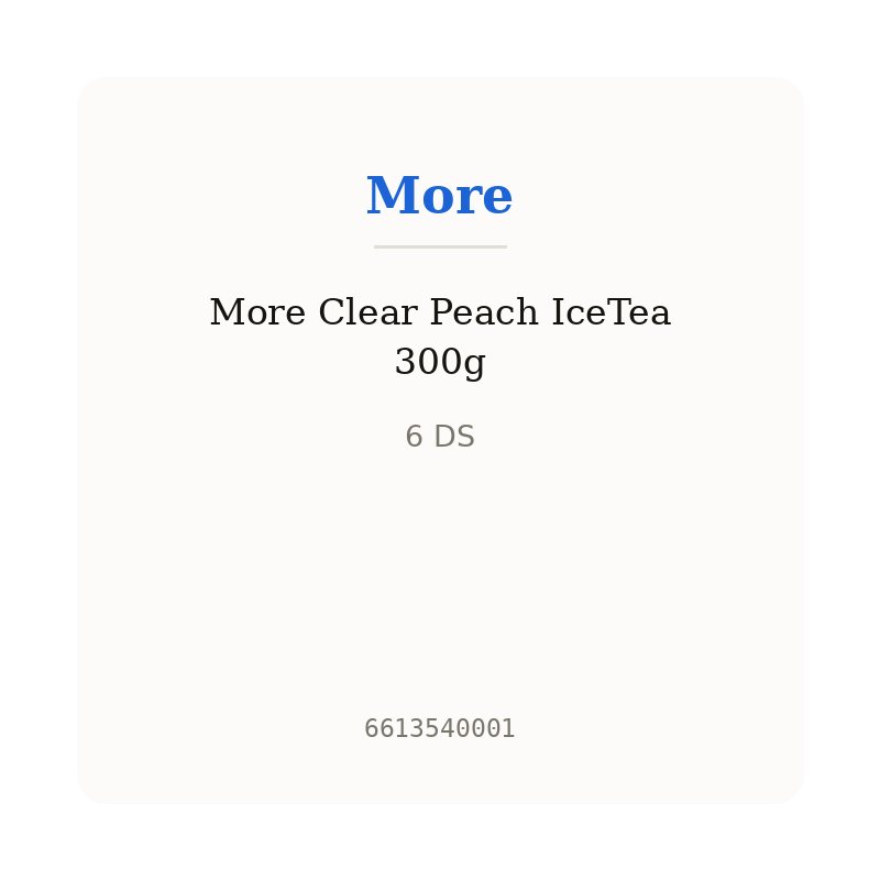 More Clear Peach IceTea 300g