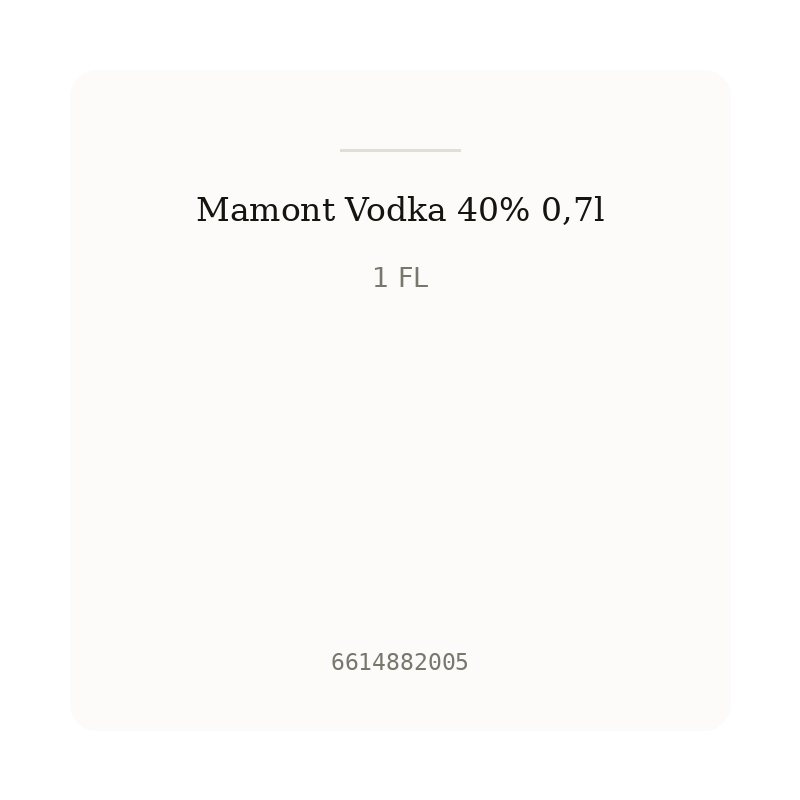 Mamont Vodka 40% 0,7l