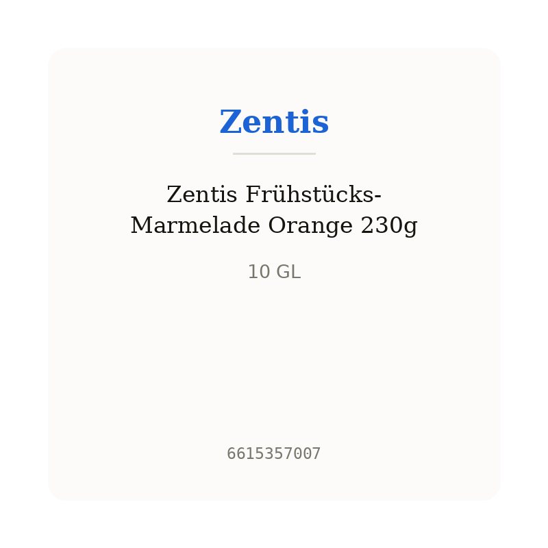 Zentis Frühstücks-Marmelade Orange 230g