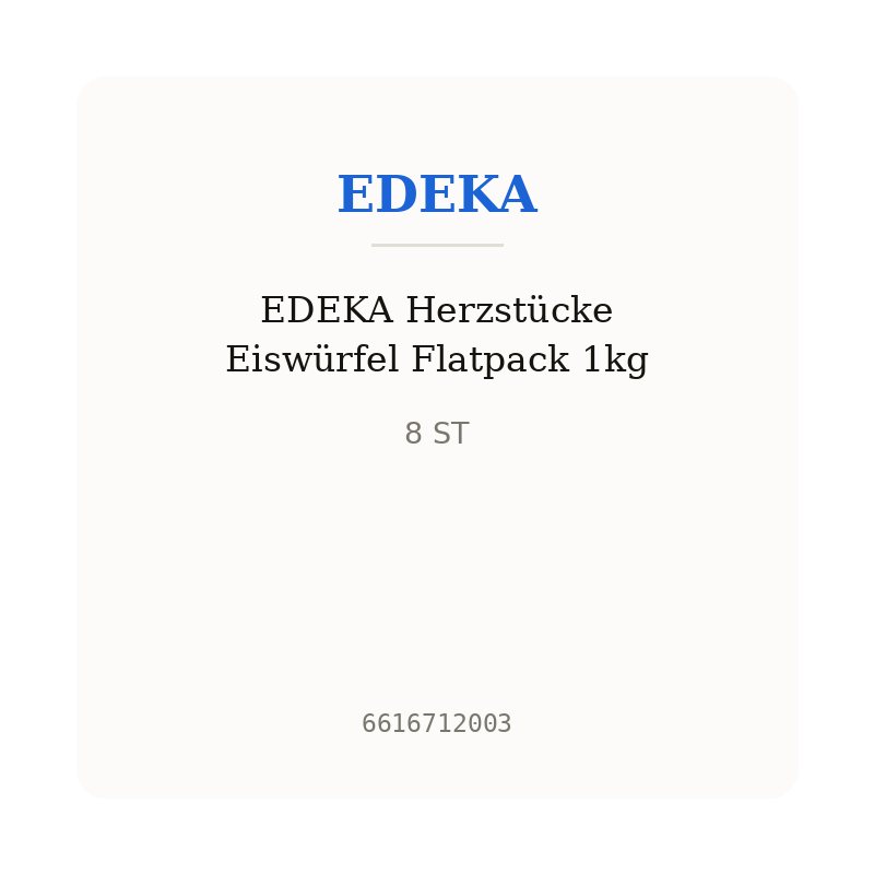 EDEKA Herzstücke Eiswürfel Flatpack 1kg