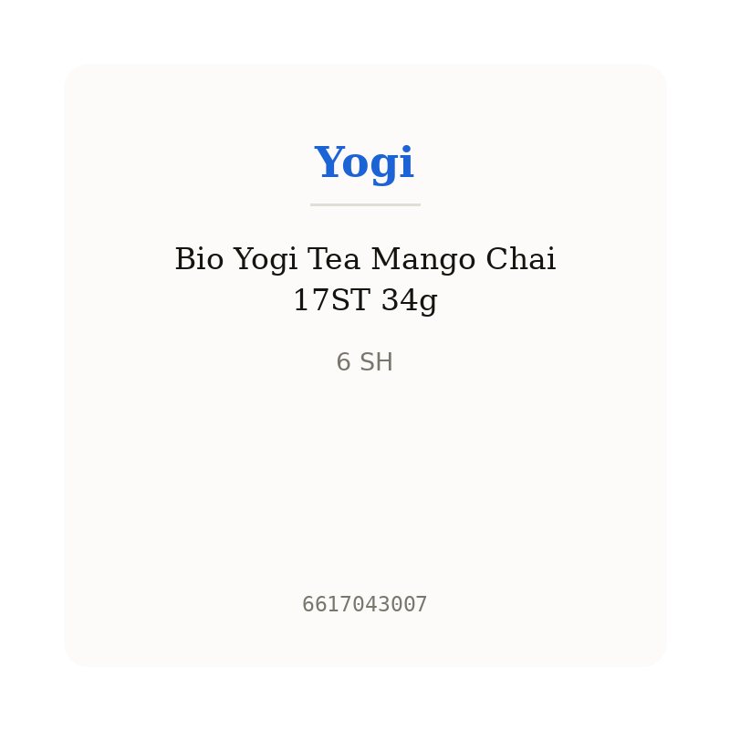 Bio Yogi Tea Mango Chai 17ST 34g