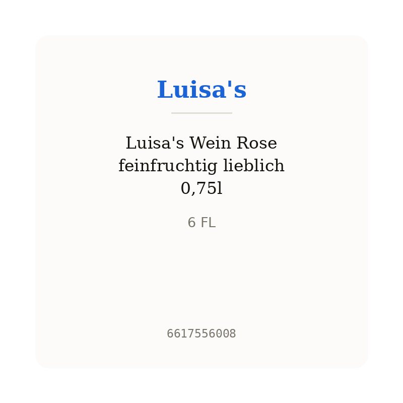 Luisa's Wein Rose feinfruchtig lieblich 0,75l