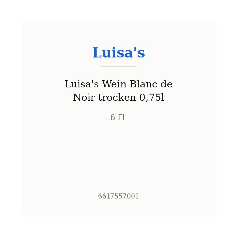 Luisa's Wein Blanc de Noir trocken 0,75l