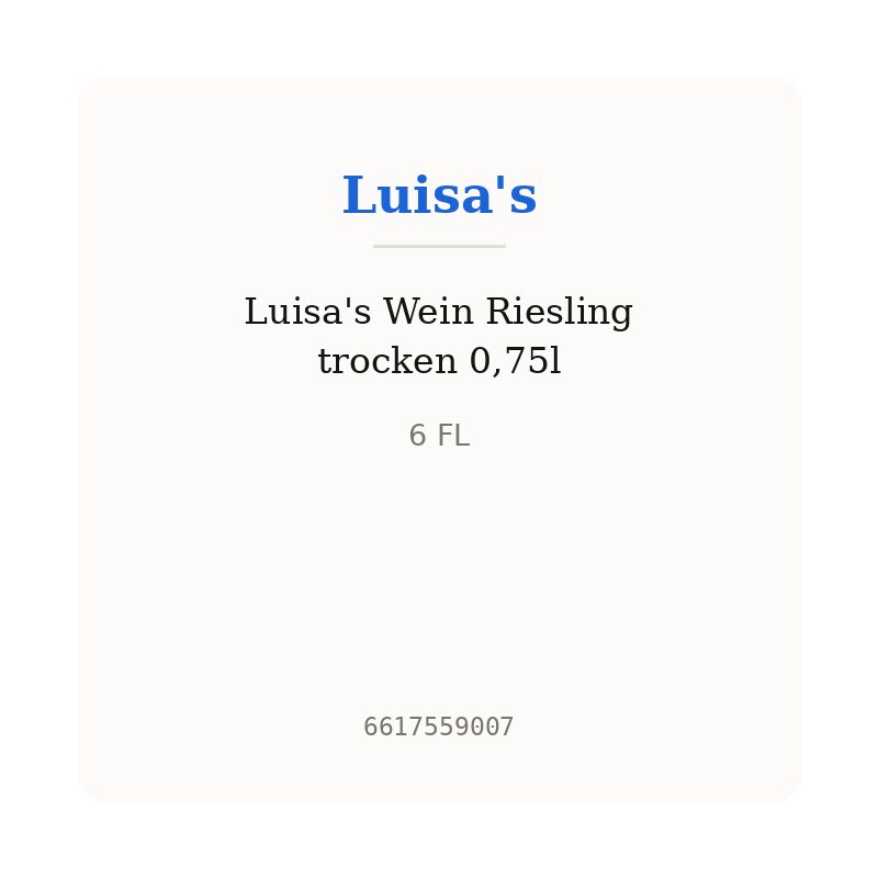 Luisa's Wein Riesling trocken 0,75l
