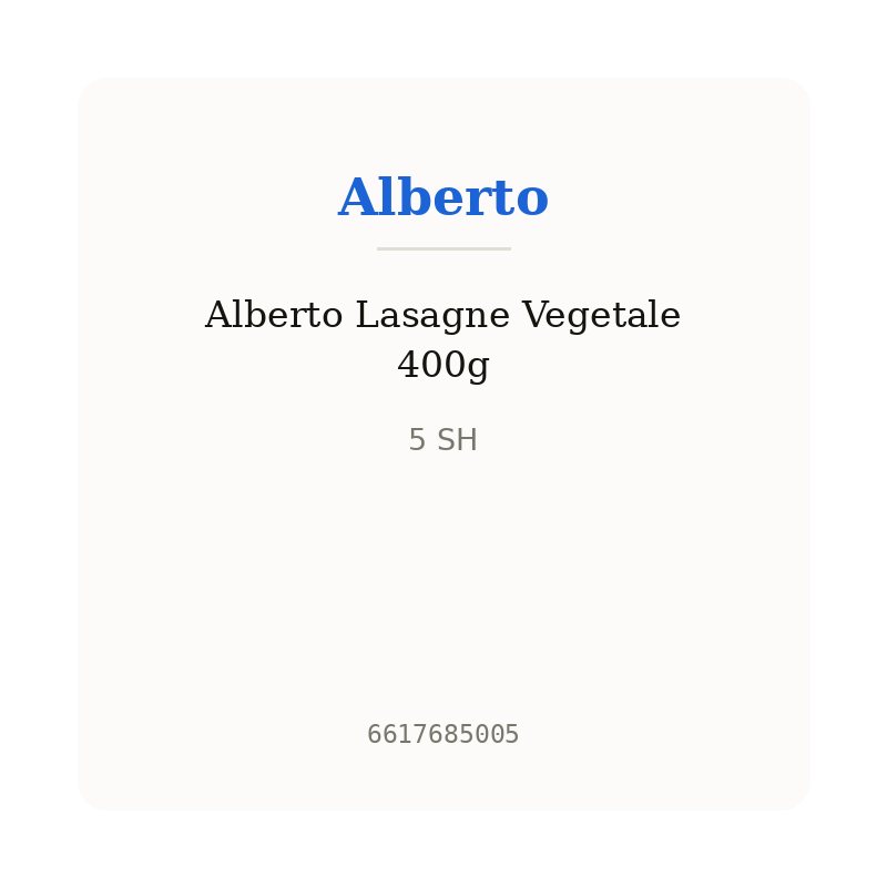 Alberto Lasagne Vegetale 400g