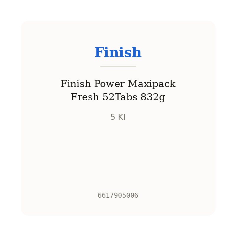 Finish Power Maxipack Fresh 52Tabs 832g