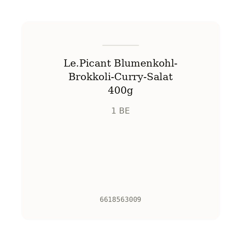 Le.Picant Blumenkohl-Brokkoli-Curry-Salat 400g