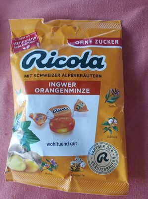 Ricola Ingwer Orangenminze ohne Zucker 75g