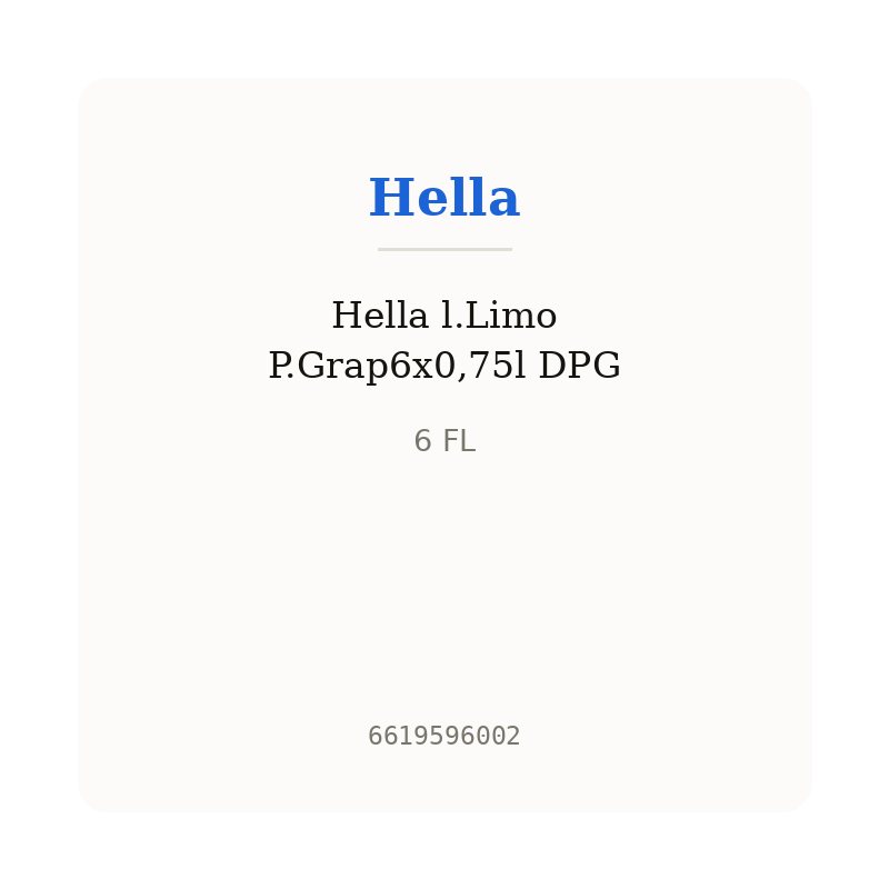 Hella l.Limo P.Grap6x0,75l DPG