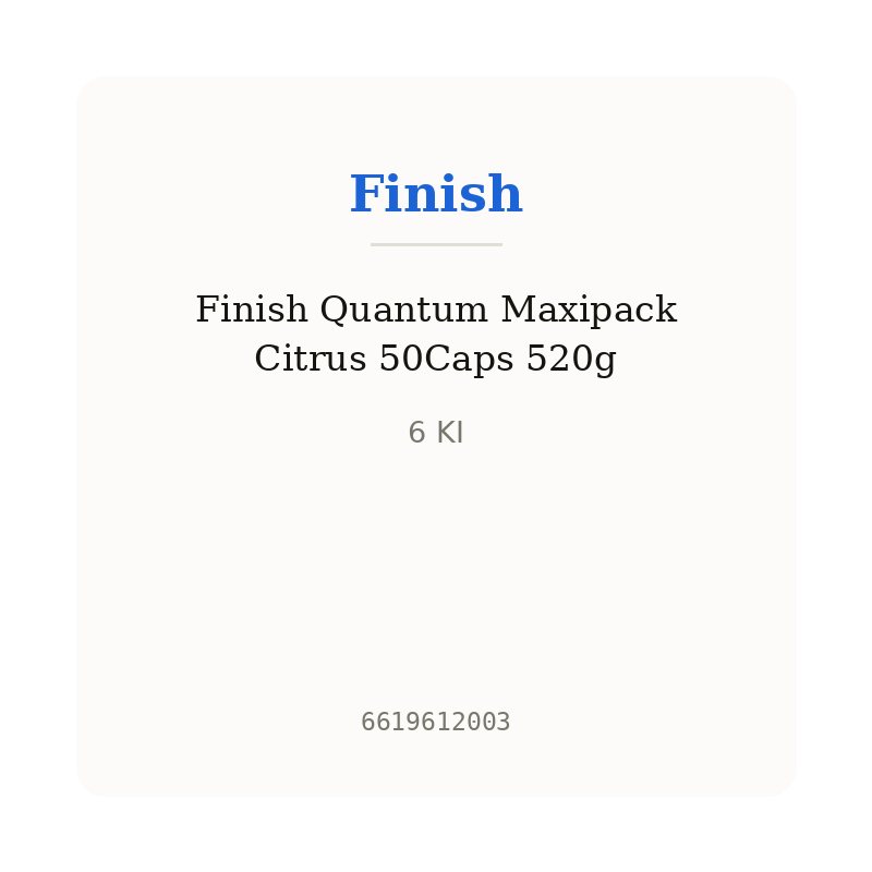 Finish Quantum Maxipack Citrus 50Caps 520g