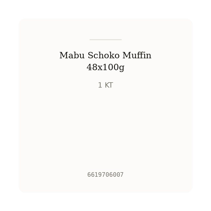 Mabu Schoko Muffin 48x100g