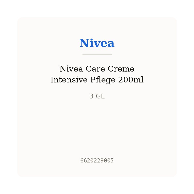 Nivea Care Creme Intensive Pflege 200ml