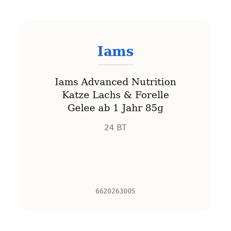 Iams Advanced Nutrition Katze Lachs & Forelle Gelee ab 1 Jahr 85g