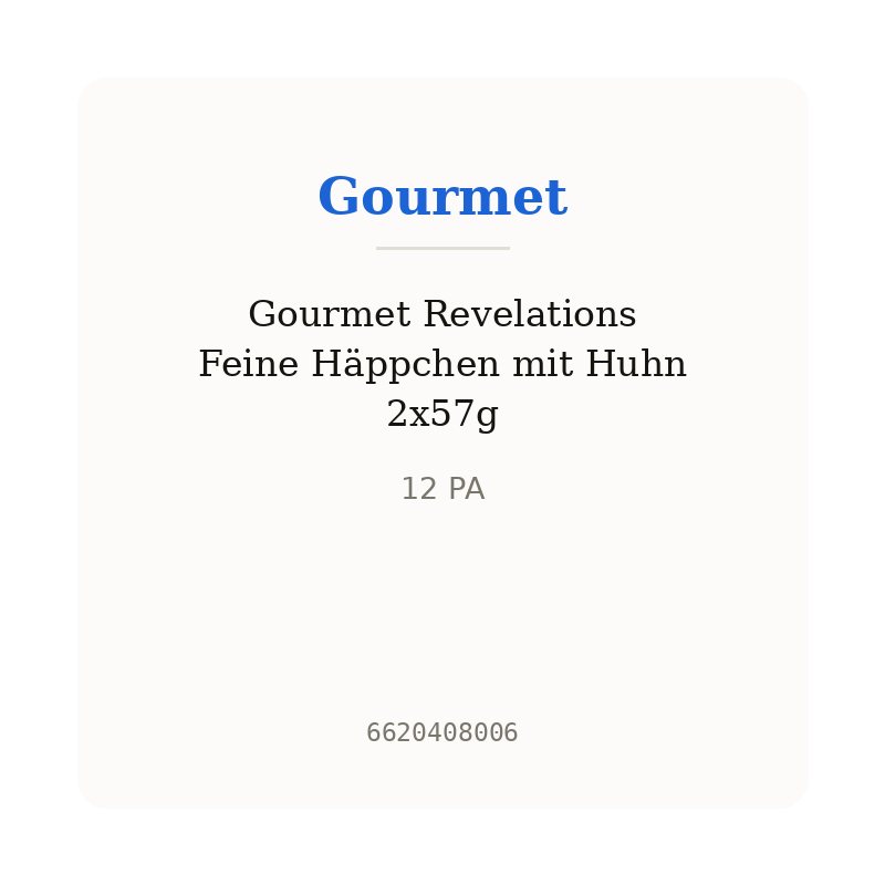 Gourmet Revelations Feine Häppchen mit Huhn 2x57g