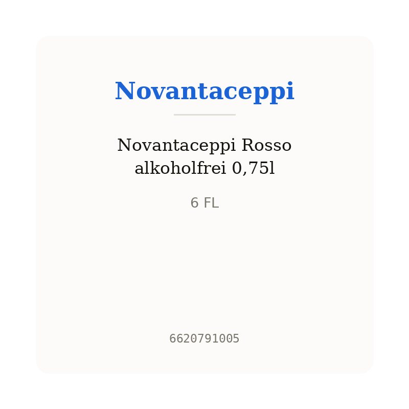 Novantaceppi Rosso alkoholfrei 0,75l