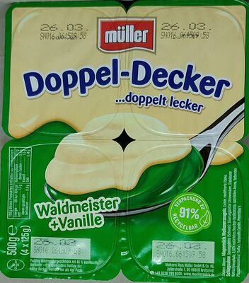 Müller Doppeldecker Waldmeister & Vanillesosse 4x125g