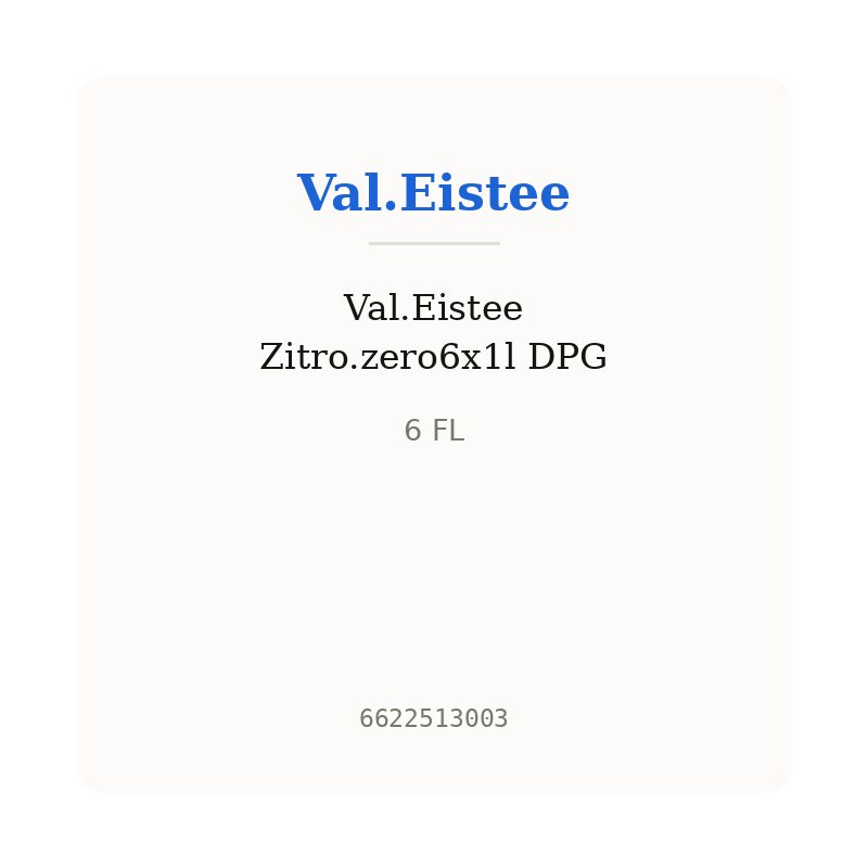 Val.Eistee Zitro.zero6x1l DPG