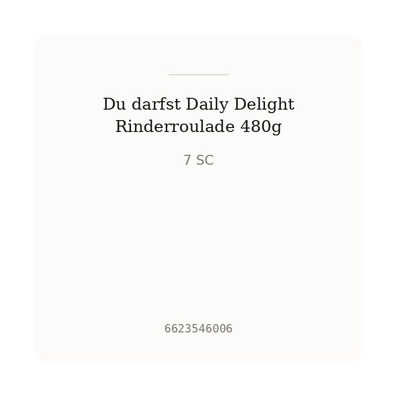 Du darfst Daily Delight Rinderroulade 480g