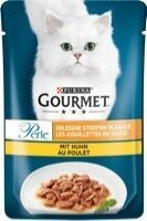 Gourmet Perle Erlesene Streifen mit Huhn Katzennassnahrung 85g