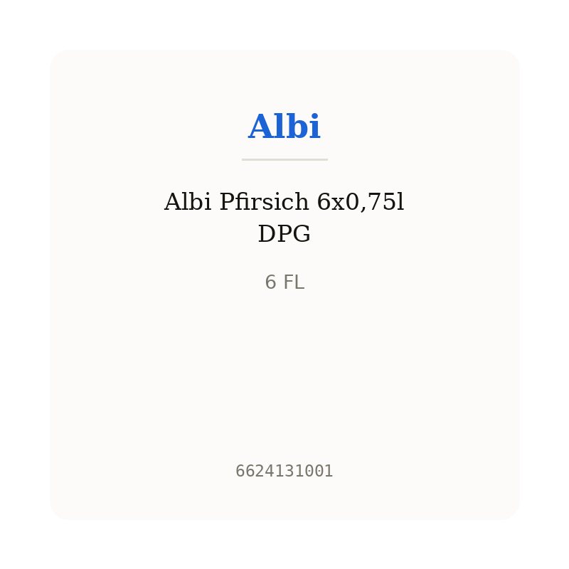 Albi Pfirsich 6x0,75l DPG