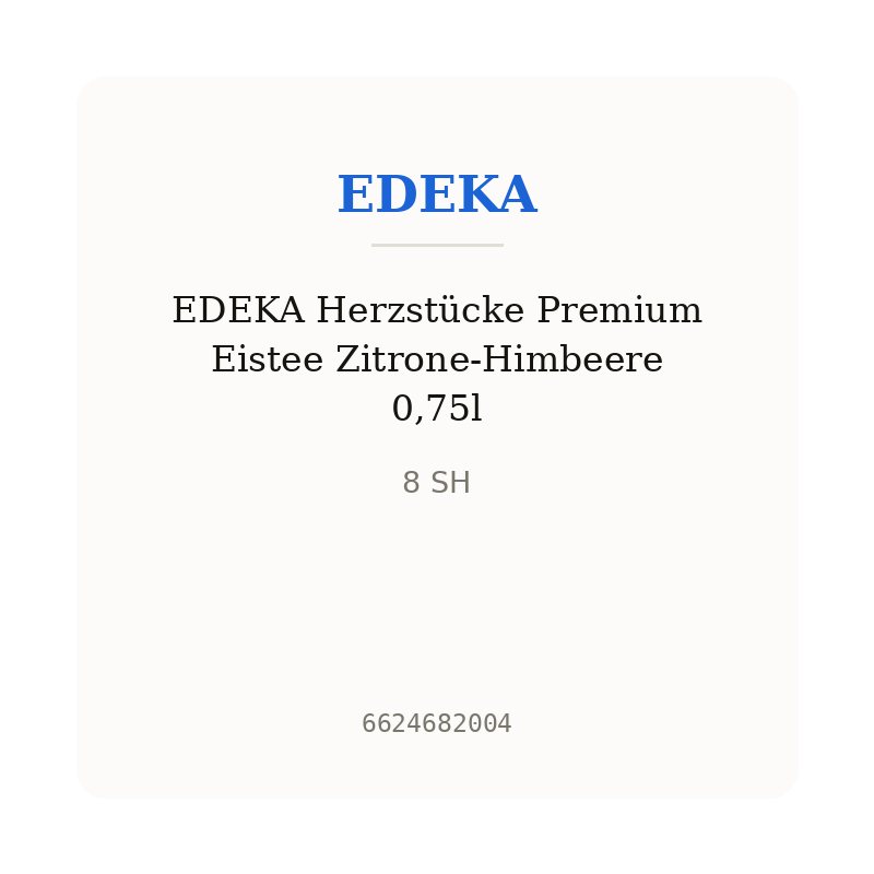 EDEKA Herzstücke Premium Eistee Zitrone-Himbeere 0,75l