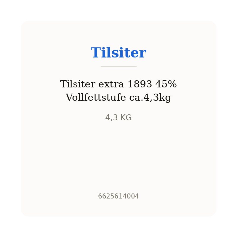 Tilsiter extra 1893 45% Vollfettstufe ca.4,3kg