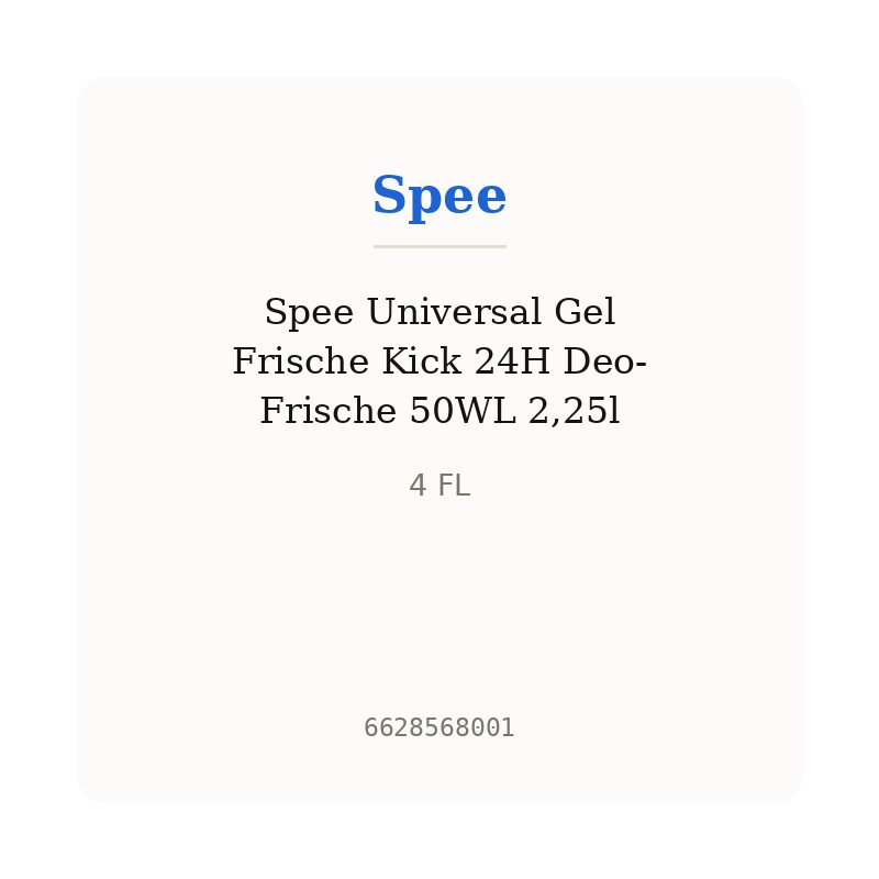 Spee Universal Gel Frische Kick 24H Deo-Frische 50WL 2,25l