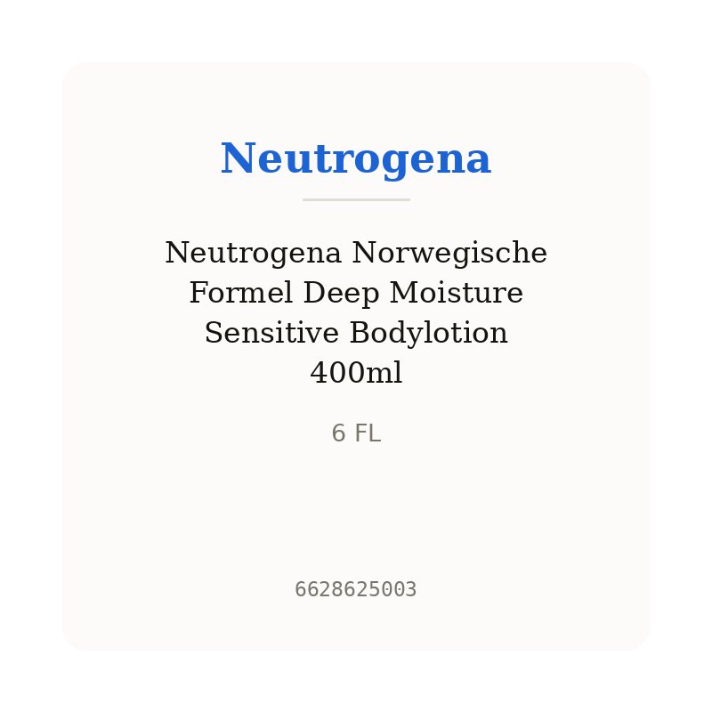 Neutrogena Norwegische Formel Deep Moisture Sensitive Bodylotion 400ml