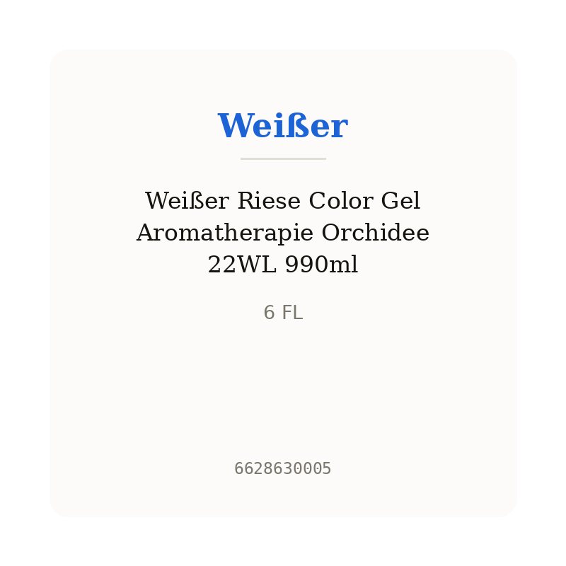 Weißer Riese Color Gel Aromatherapie Orchidee 22WL 990ml