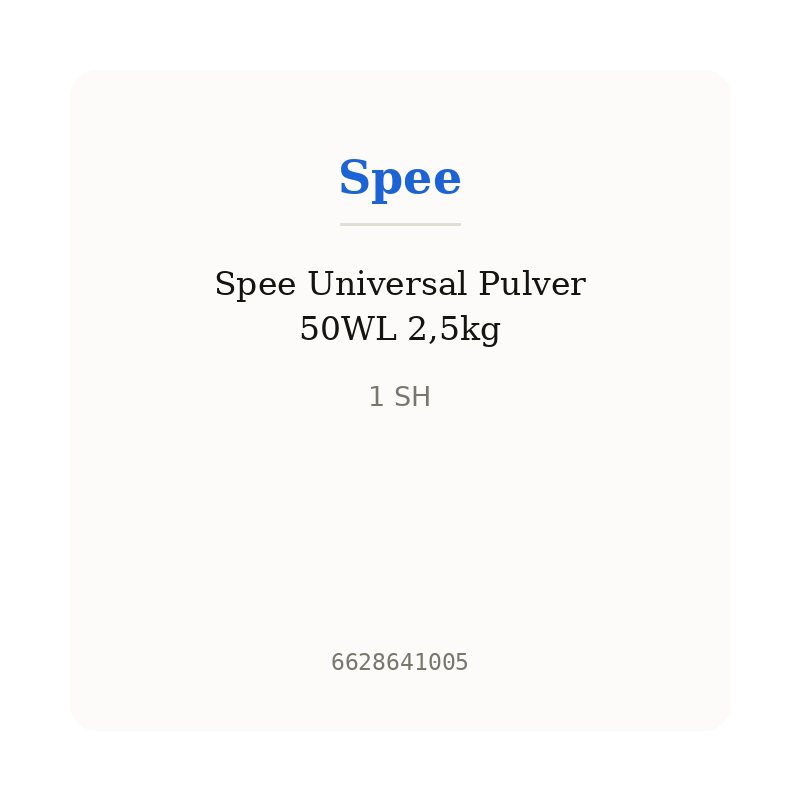 Spee Universal Pulver 50WL 2,5kg