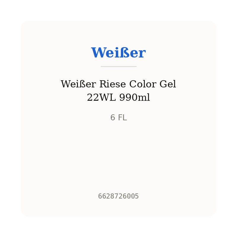 Weißer Riese Color Gel 22WL 990ml