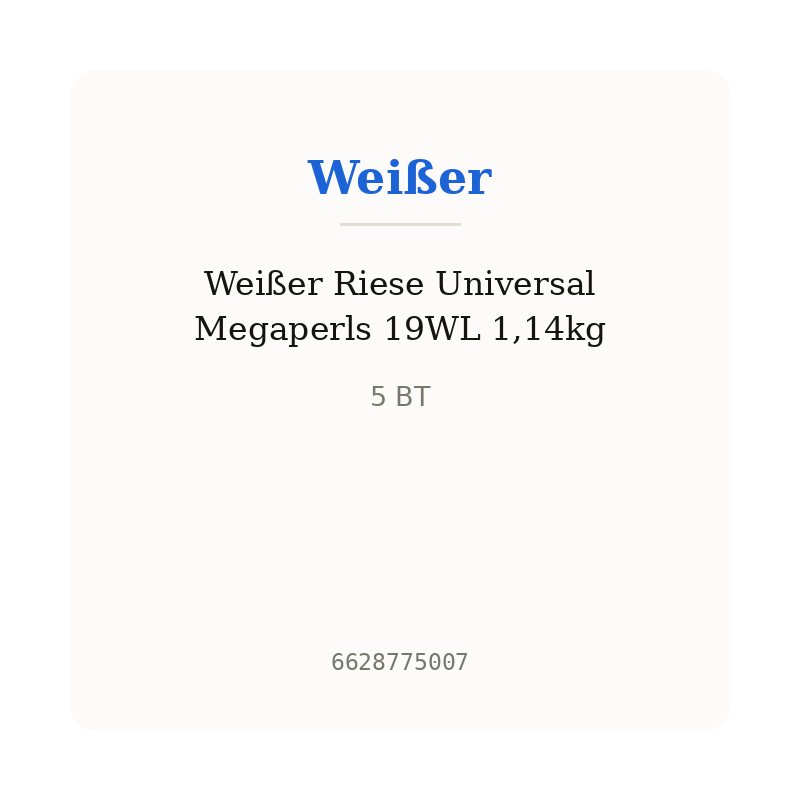 Weißer Riese Universal Megaperls 19WL 1,14kg