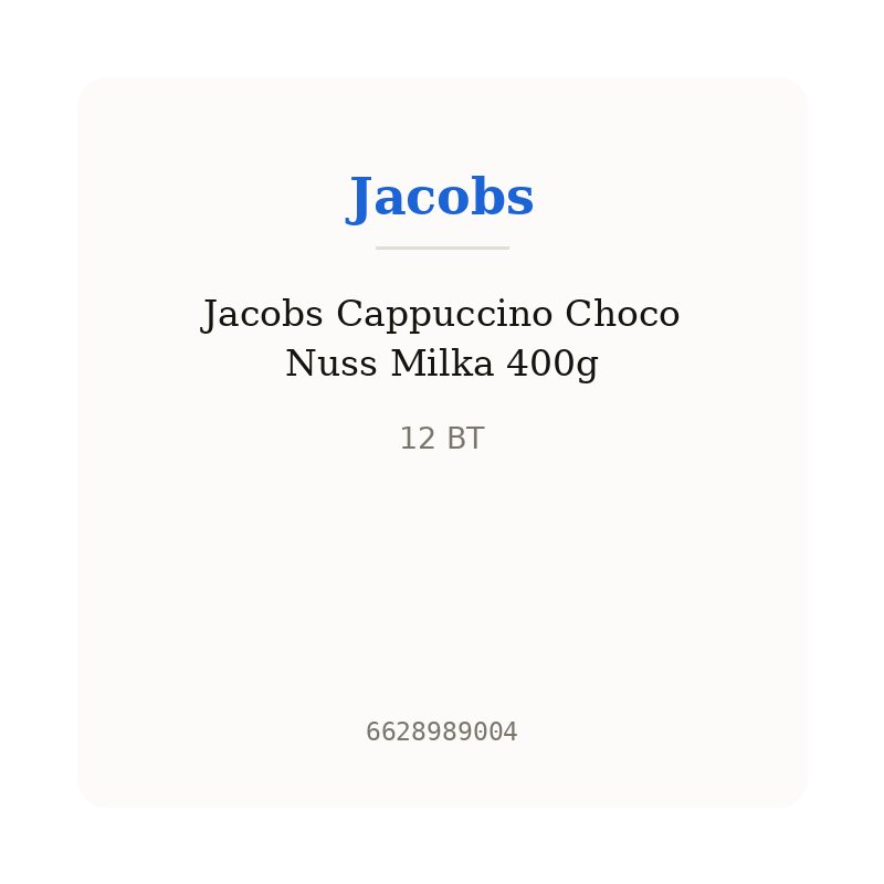 Jacobs Cappuccino Choco Nuss Milka 400g