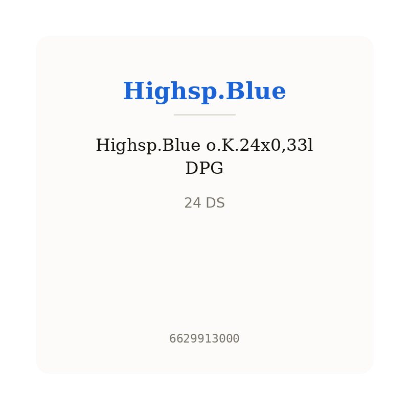 Highsp.Blue o.K.24x0,33l DPG