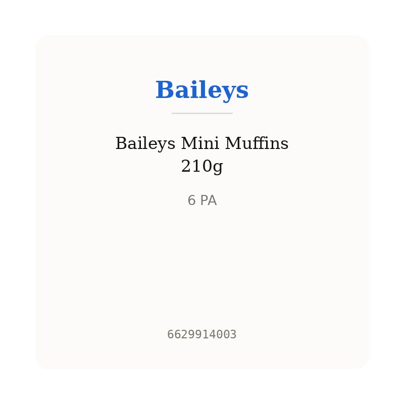 Baileys Mini Muffins 210g