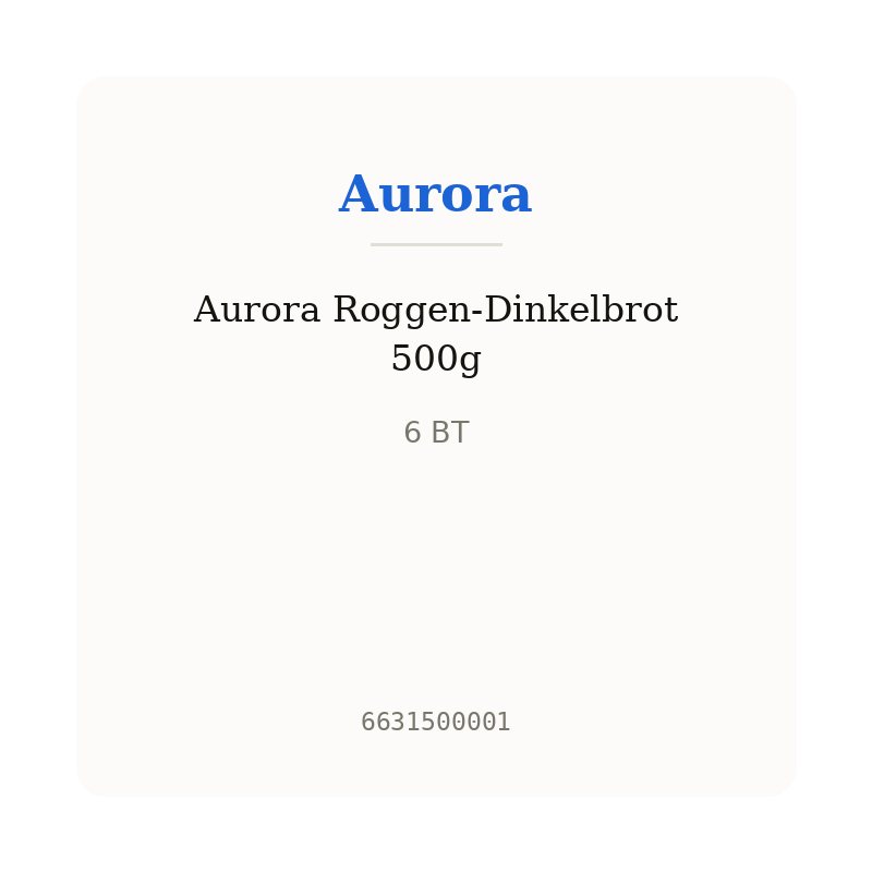 Aurora Roggen-Dinkelbrot 500g