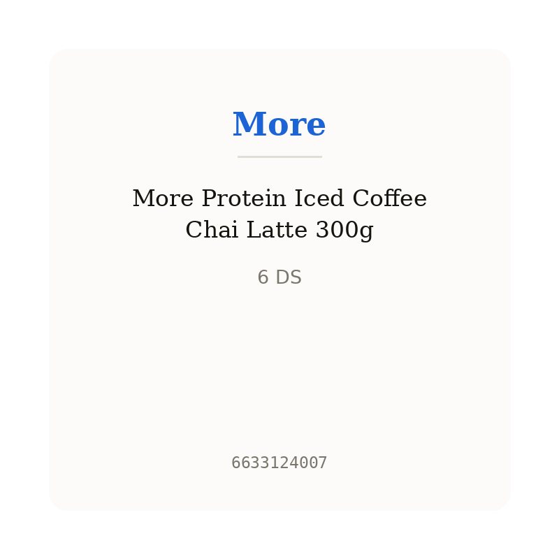 More Protein Iced Coffee Chai Latte 300g