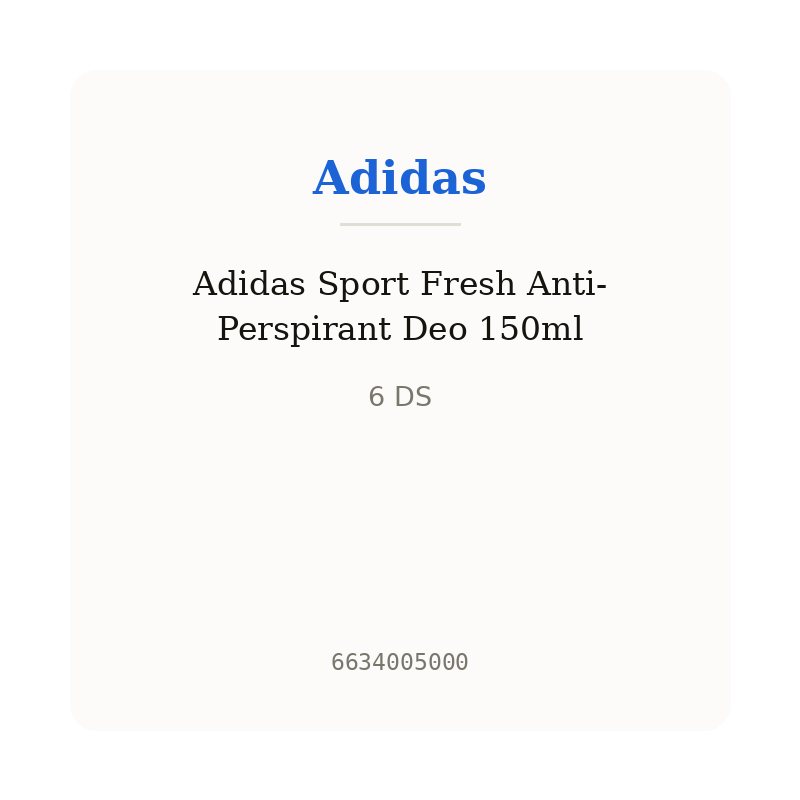 Adidas Sport Fresh Anti-Perspirant Deo 150ml