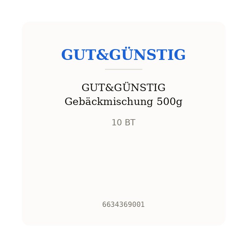GUT&GÜNSTIG Gebäckmischung 500g