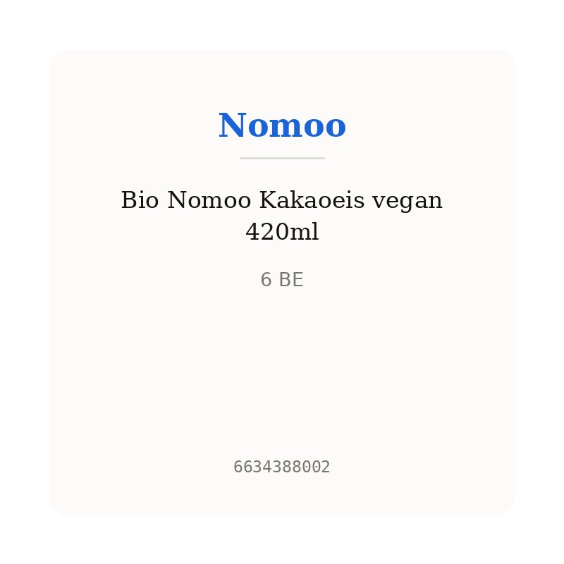 Bio Nomoo Kakaoeis vegan 420ml