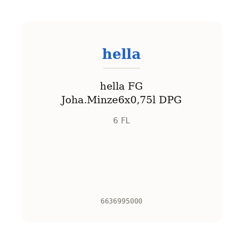 hella FG Joha.Minze6x0,75l DPG