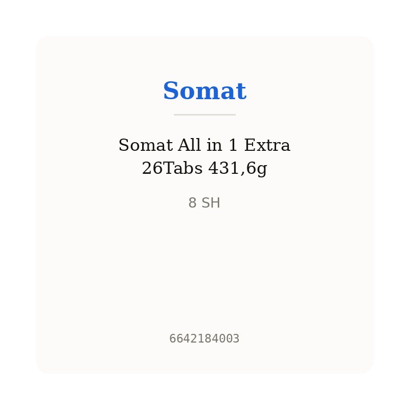 Somat All in 1 Extra 26Tabs 431,6g