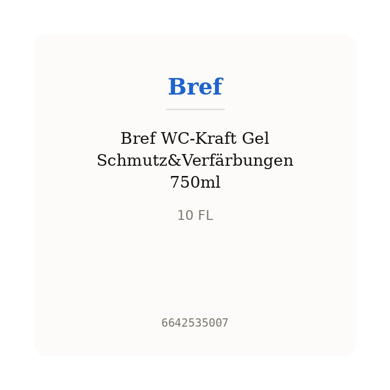 Bref WC-Kraft Gel Schmutz&Verfärbungen 750ml