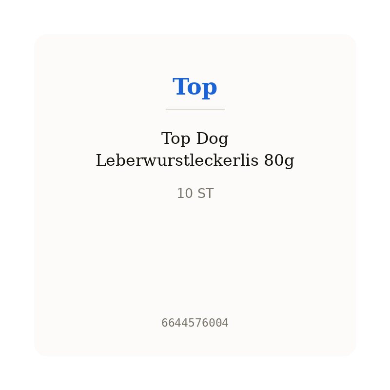 Top Dog Leberwurstleckerlis 80g