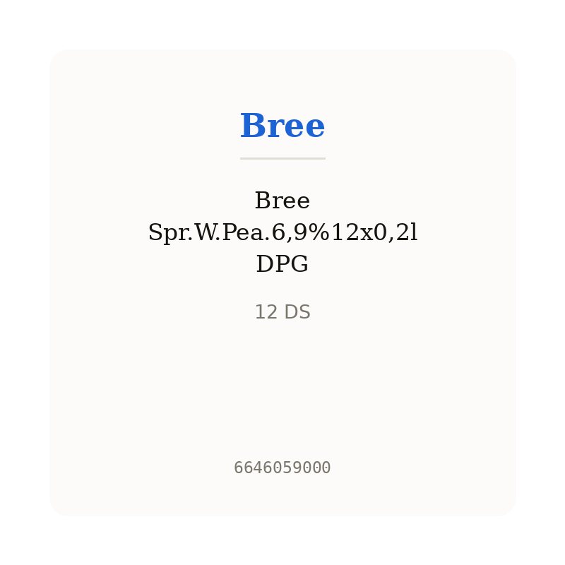 Bree Spr.W.Pea.6,9%12x0,2l DPG
