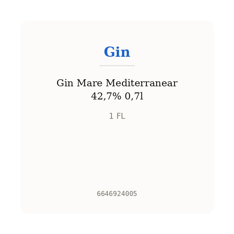 Gin Mare Mediterranear 42,7% 0,7l