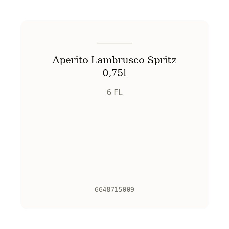 Aperito Lambrusco Spritz 0,75l